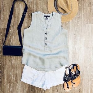 Harve Bernard linen sleeveless top size M